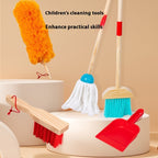 Children's Wooden Simulation Cleaning Suit Toys