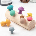 Fun Mushroom Picking Game Color Cognition Puzzle Baby's Building Blocks Education Wooden Toys
