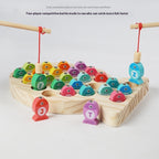 Wooden Children's Magnetic Alphanumeric Fishing Toys