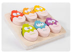 Wooden Bird Color Classification Cognitive Pairing Puzzle Children's Early Education Enlightenment Toys