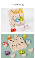 Wooden Bird Color Classification Cognitive Pairing Puzzle Children's Early Education Enlightenment Toys