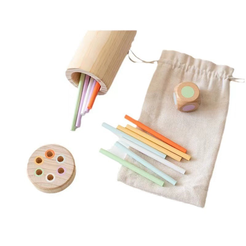 Wooden Children's Trailer Puzzle Block Toys